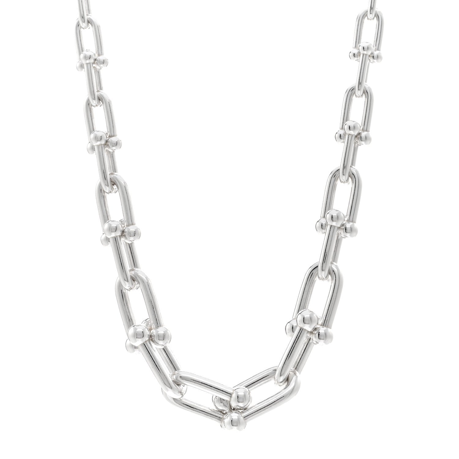 Tiffany Sterling Silver HardWear Graduated Link Necklace 1 of 4