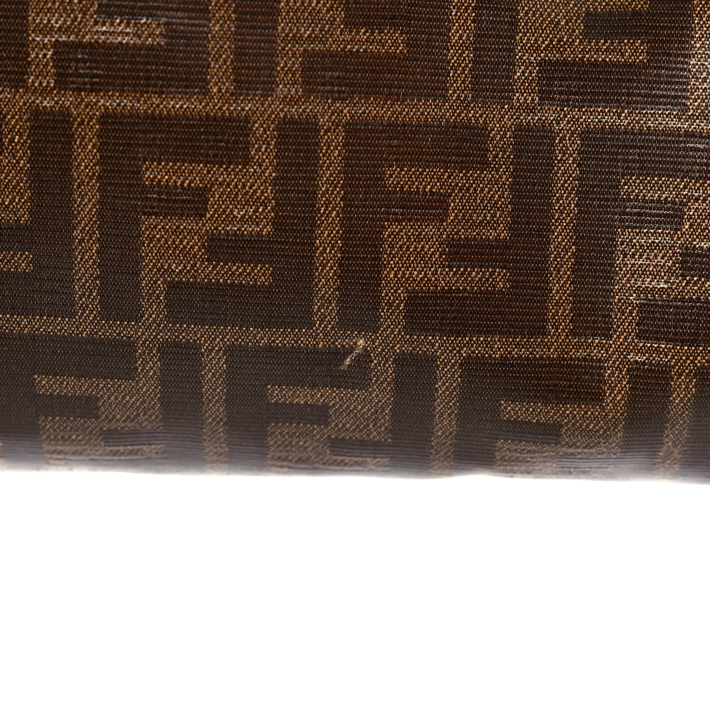Glazed Fabric Vitello Century Plexiglass FF 1974 Stamp Patch Medium Runaway Shopper Tote Mogano Panna Nocciola
