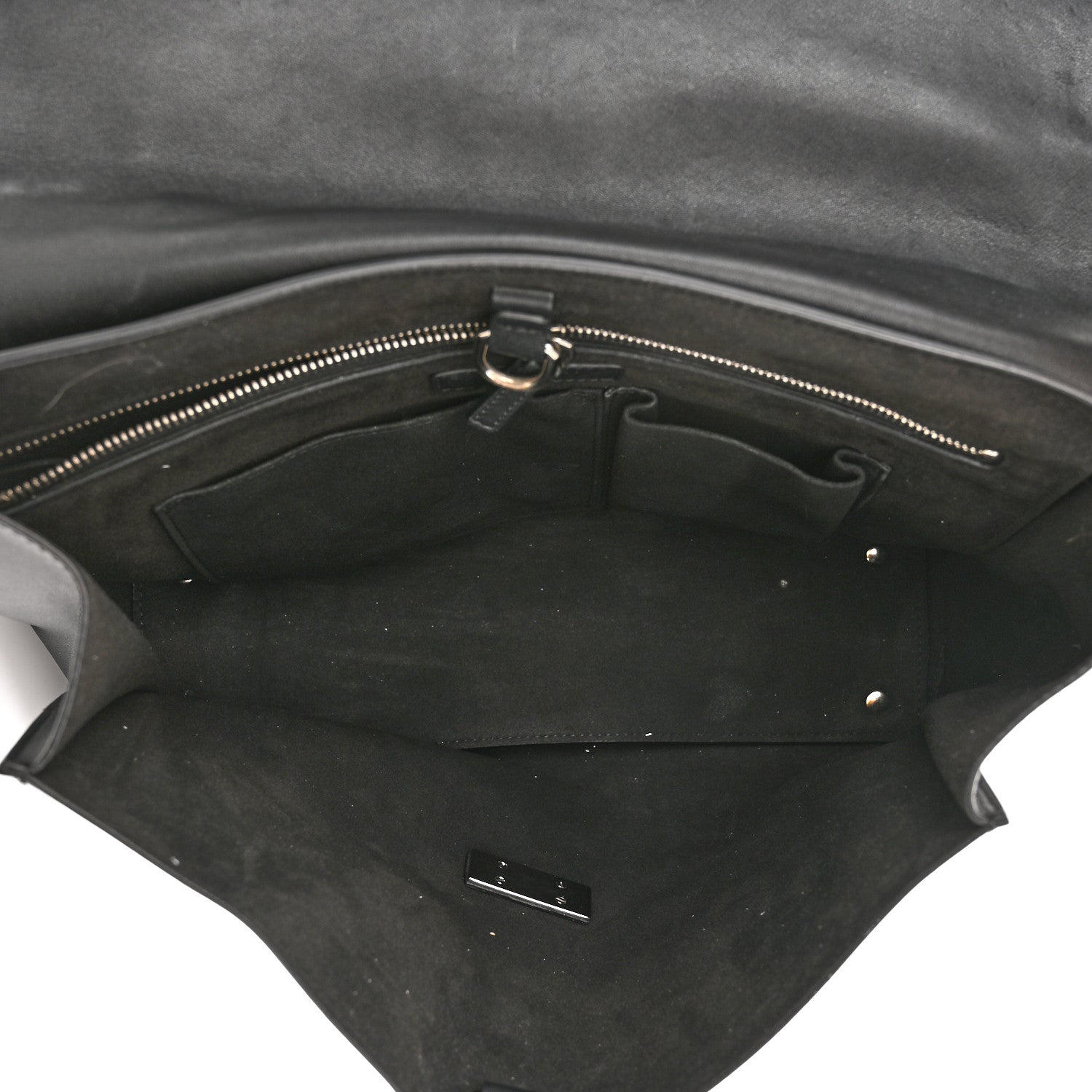 Givenchy Grained Calfskin Medium Bi-Color Shark Lock Satchel Black White 4 of 10