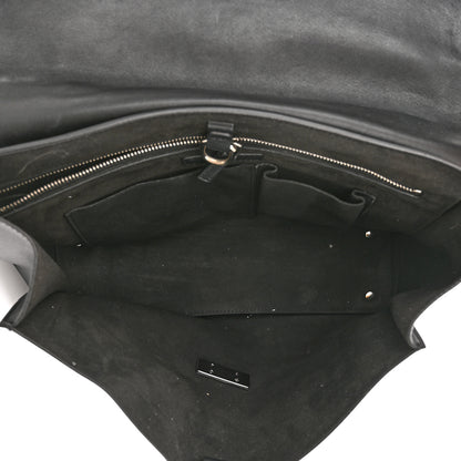 Givenchy Grained Calfskin Medium Bi-Color Shark Lock Satchel Black White 4 of 10