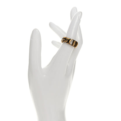 Christian Dior Metal Montaigne 30 Chain Ring S Antique Gold 2 of 4