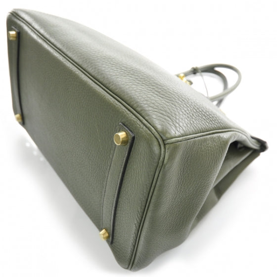 Taurillon Clemence Birkin 35 Vert Veronese