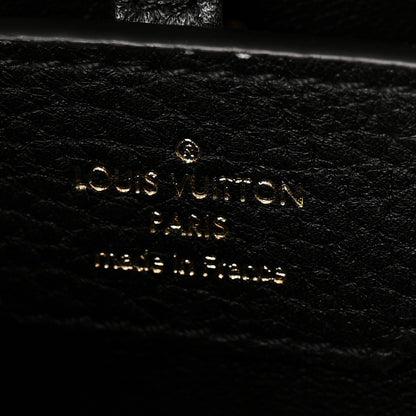 Louis Vuitton Taurillon Capucines MM Black Beige Red 6 of 9