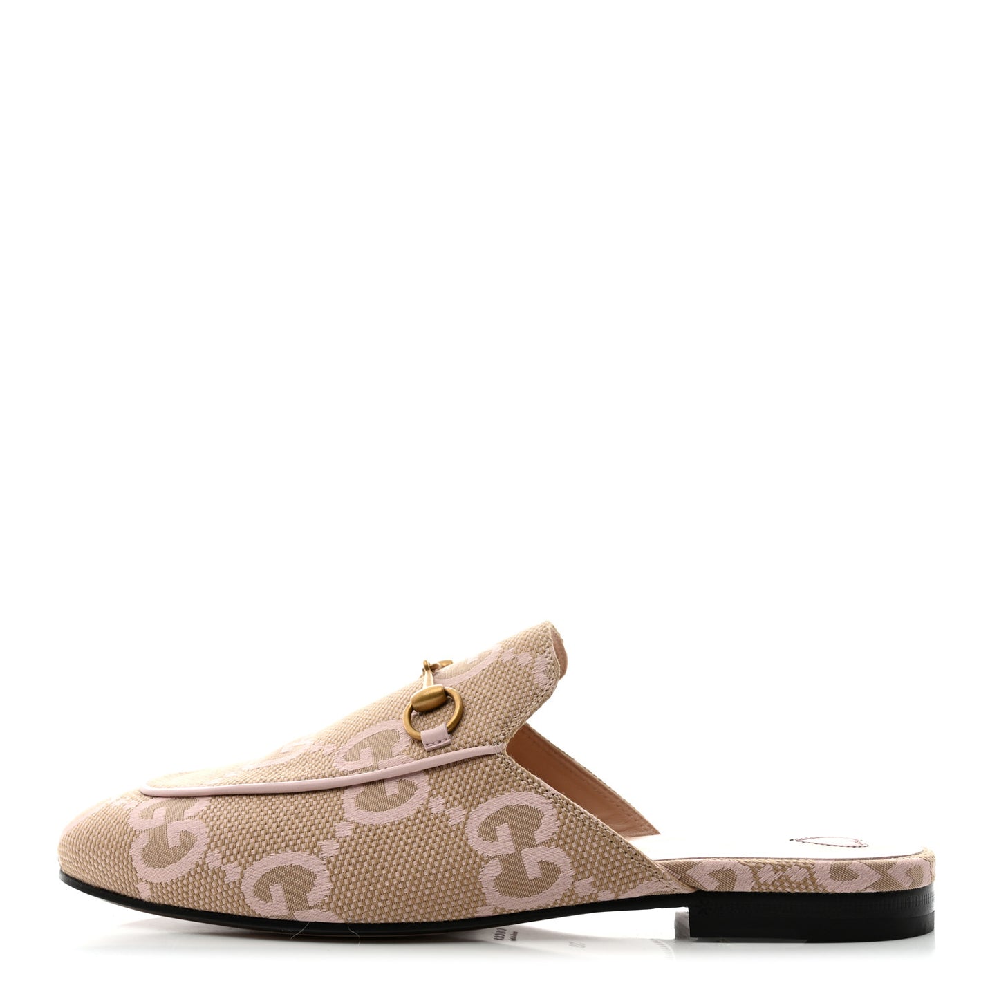 Monogram Macro GG Nappa Charlotte Womens Princetown Slippers 39 Beige Perfect Pink
