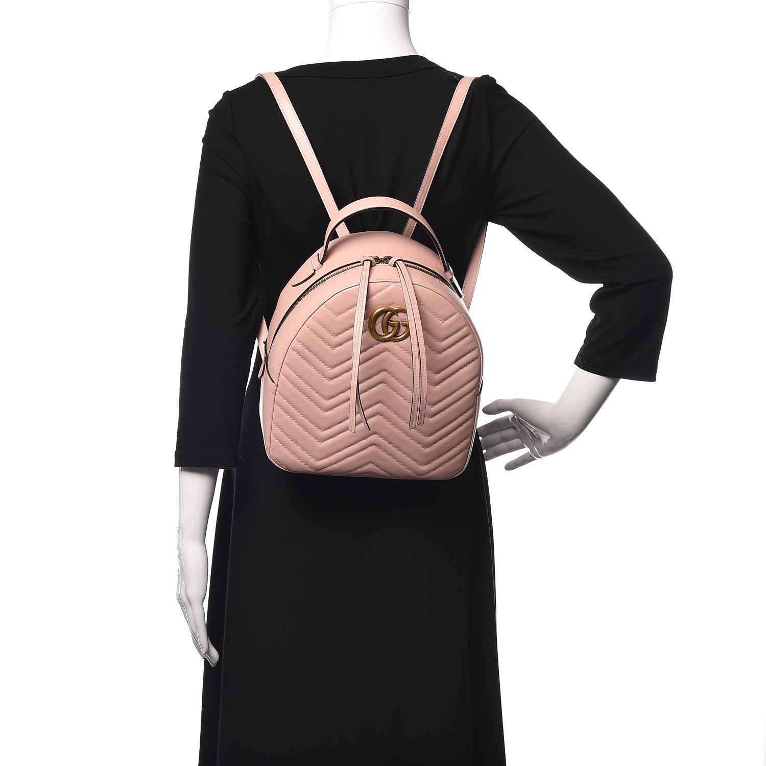 Gucci Calfskin Matelasse GG Marmont Dome Backpack Perfect Pink 2 of 9