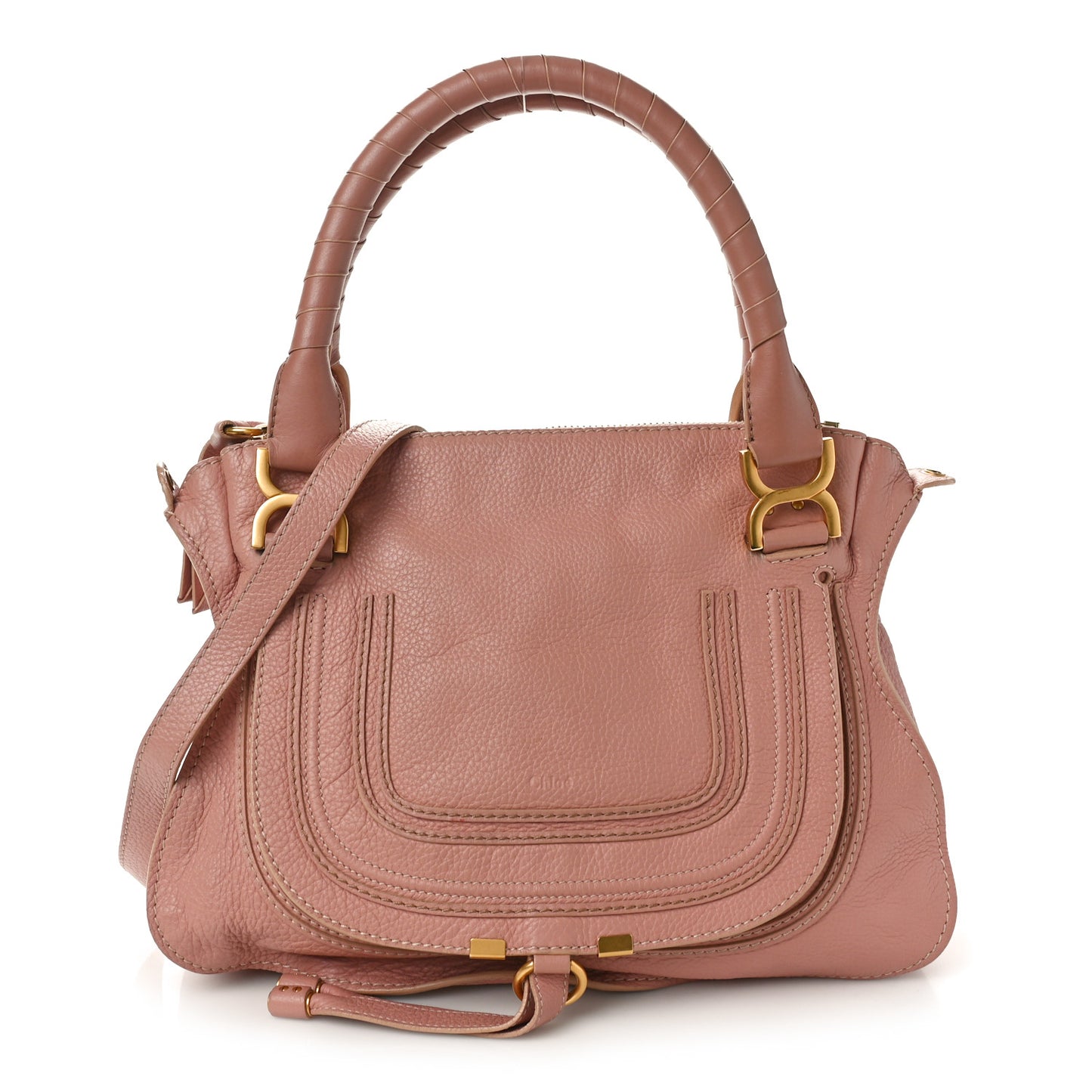 Calfskin Medium Marcie Satchel Anemone Pink