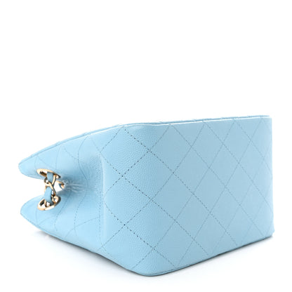 Chanel Caviar Quilted Mini Bucket Bag Blue 4 of 11