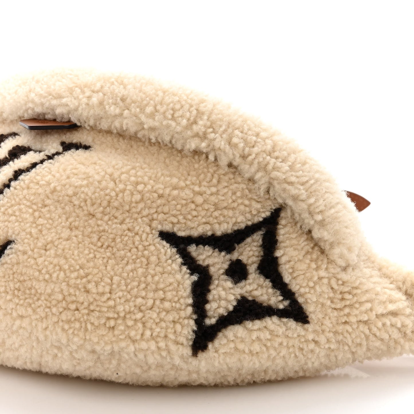 Shearling Monogram LV Ski Bumbag Cream Brown