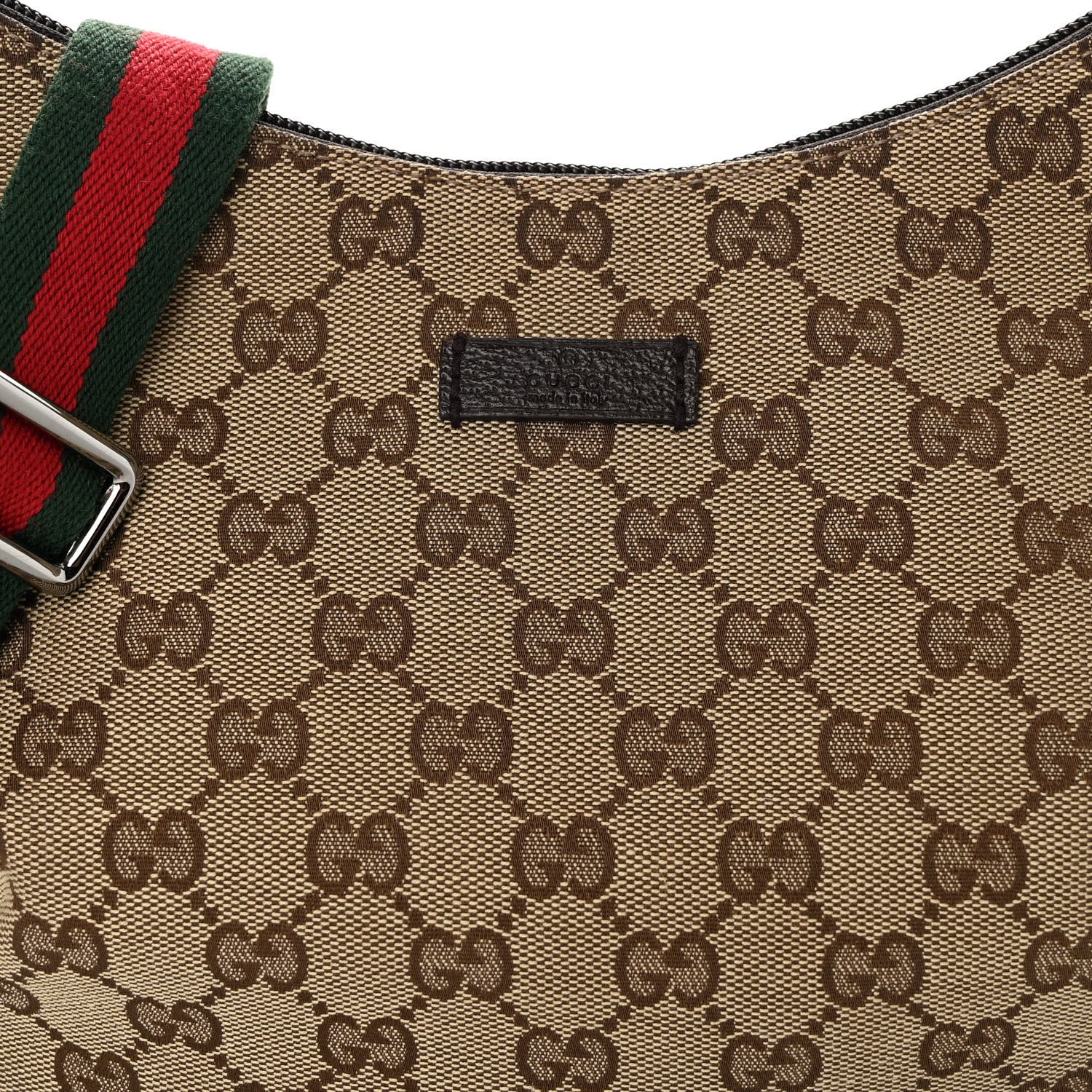 Gucci Monogram Web Sherry Line Shoulder Bag Dark Brown 8 of 10