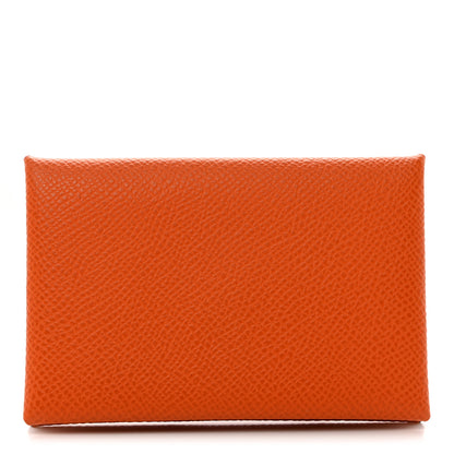 Hermes Epsom Calvi Card Case Orange 1 of 7
