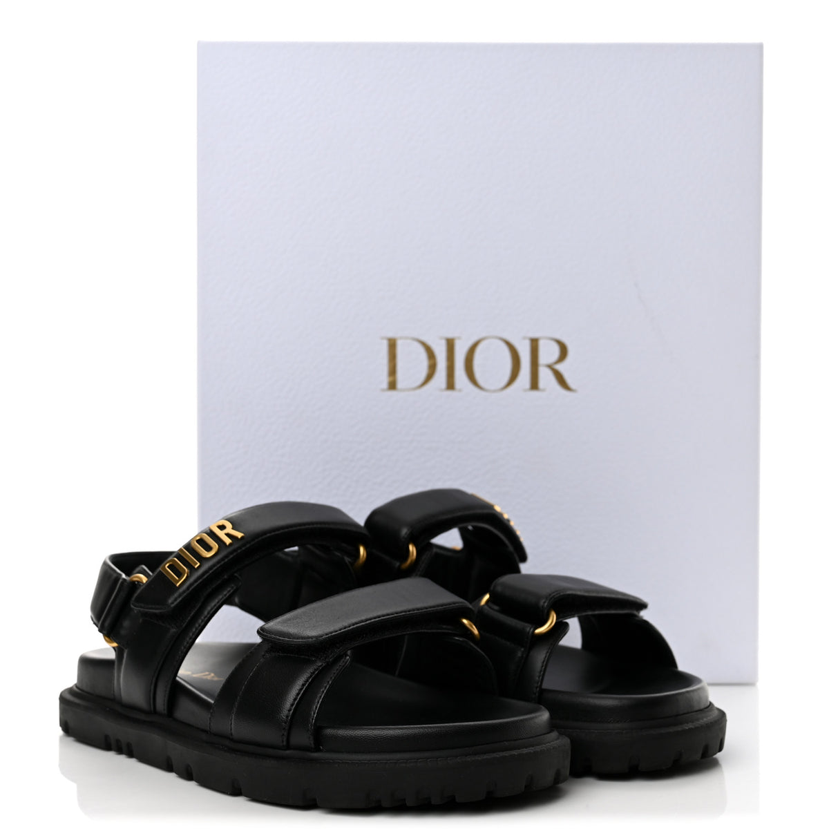 Christian Dior Lambskin Dioract 10mm Sandals 36.5 Black 13 of 13