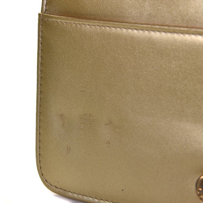 Chanel Metallic Aged Calfskin Quilted Gabrielle Wallet On Chain WOC Gold 10 of 11
