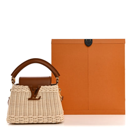 Louis Vuitton Rattan Calfskin Capucines Mini Brown 10 of 10