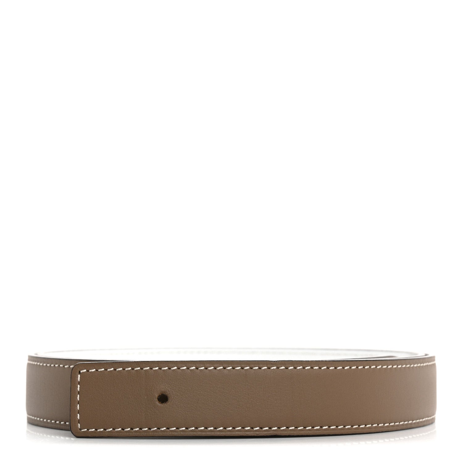 Hermes Swift Epsom 24mm Belt Strap 90 36  Etoupe White 1 of 6