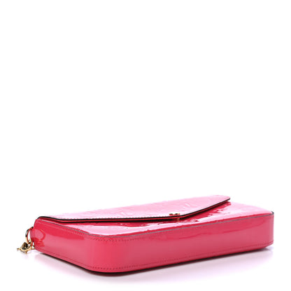 Louis Vuitton Vernis Felicie Pochette Chain Wallet Hot Pink 3 of 6