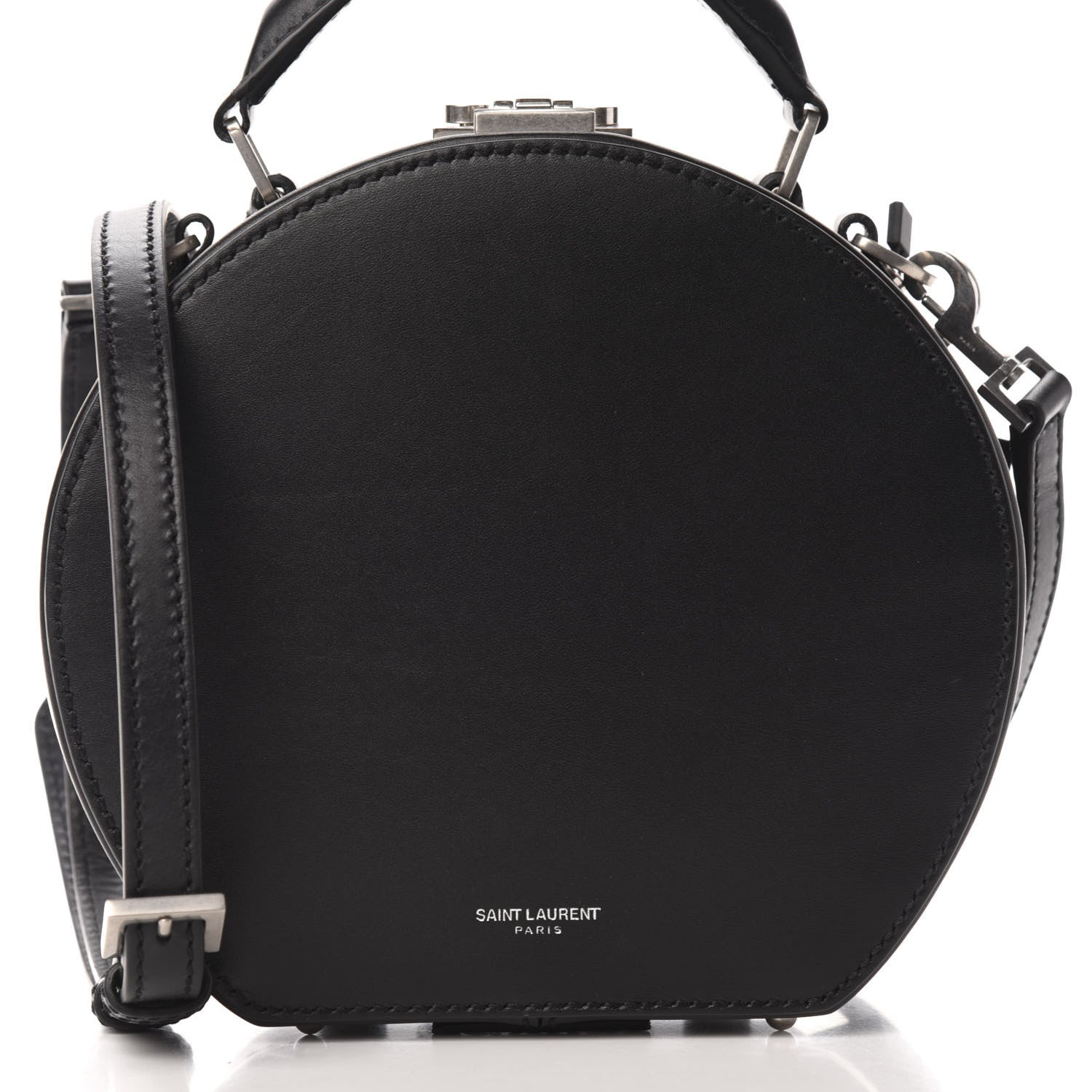 Saint Laurent Calfskin Small Mica Hat Box Black 10 of 10
