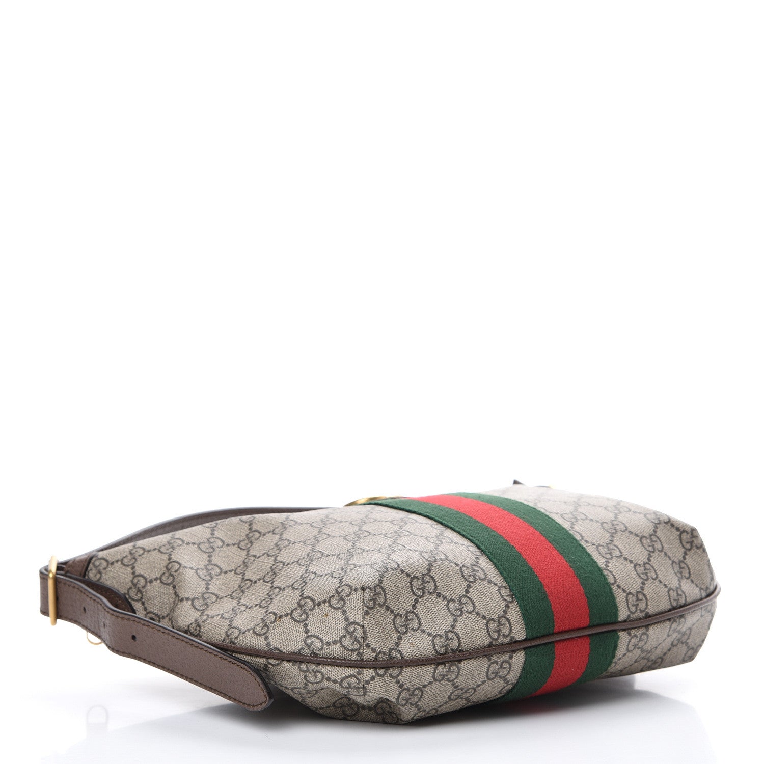 Gucci GG Supreme Monogram Web Small Ophidia Half Moon Hobo Brown 3 of 9