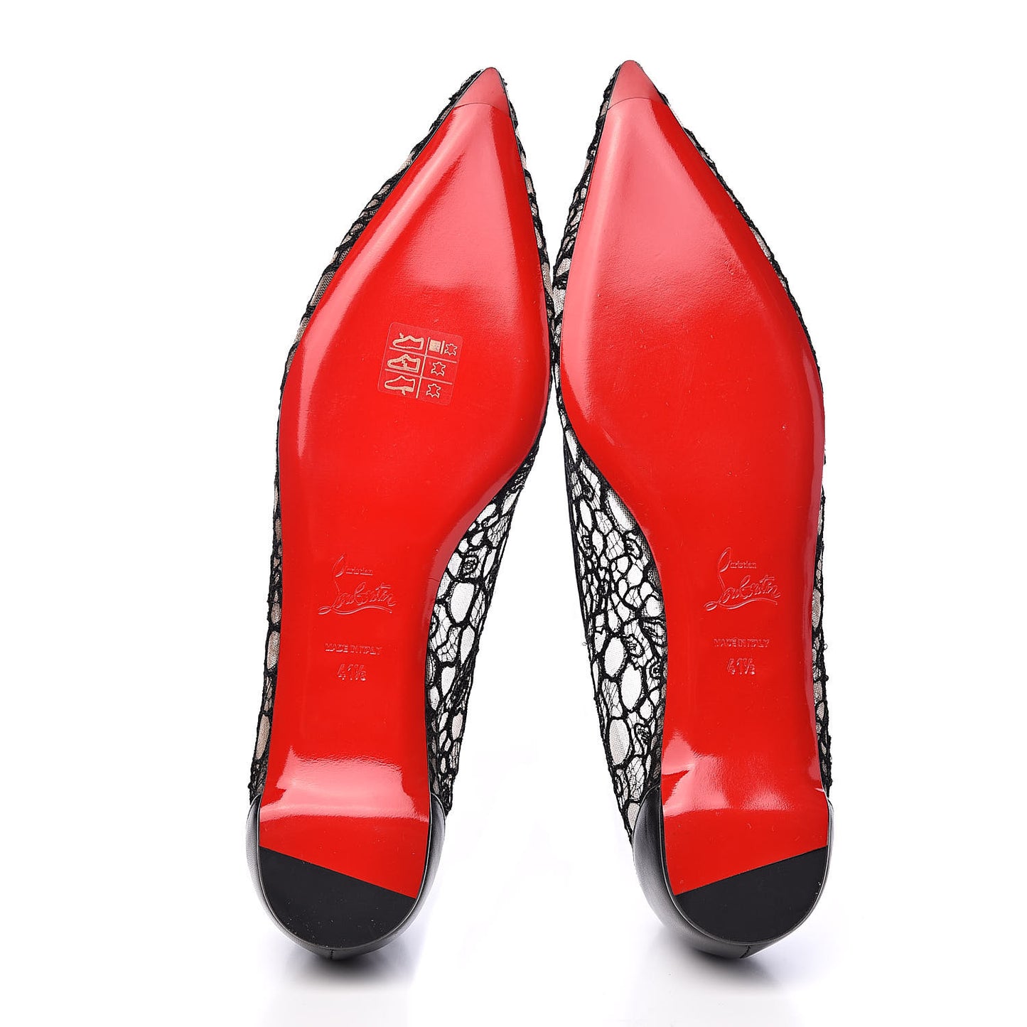 Kid Rete Lace Follies Ballerina Flat 41.5 Black