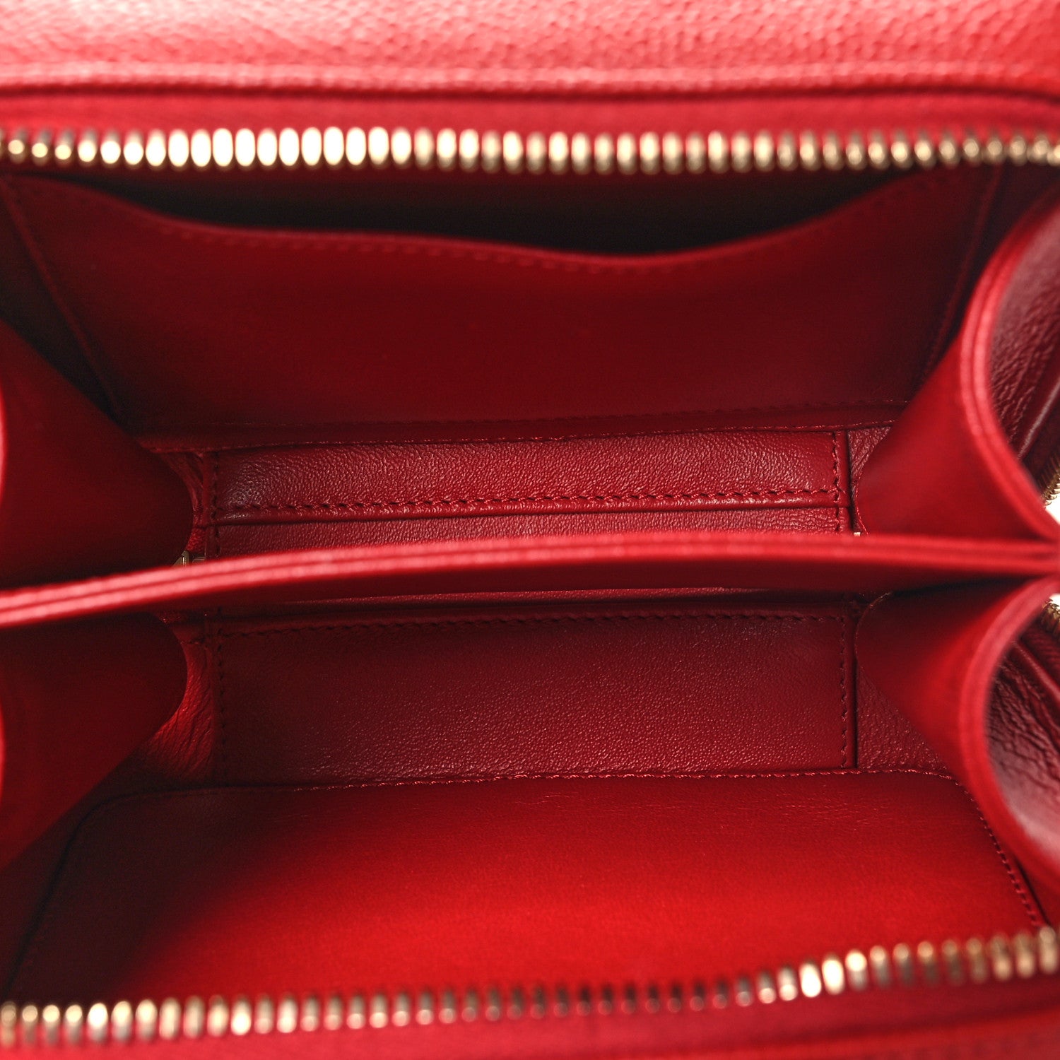 Chanel Caviar Quilted Small CC Filigree Vanity Case Red 5 of 10