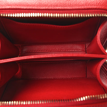 Chanel Caviar Quilted Small CC Filigree Vanity Case Red 5 of 10