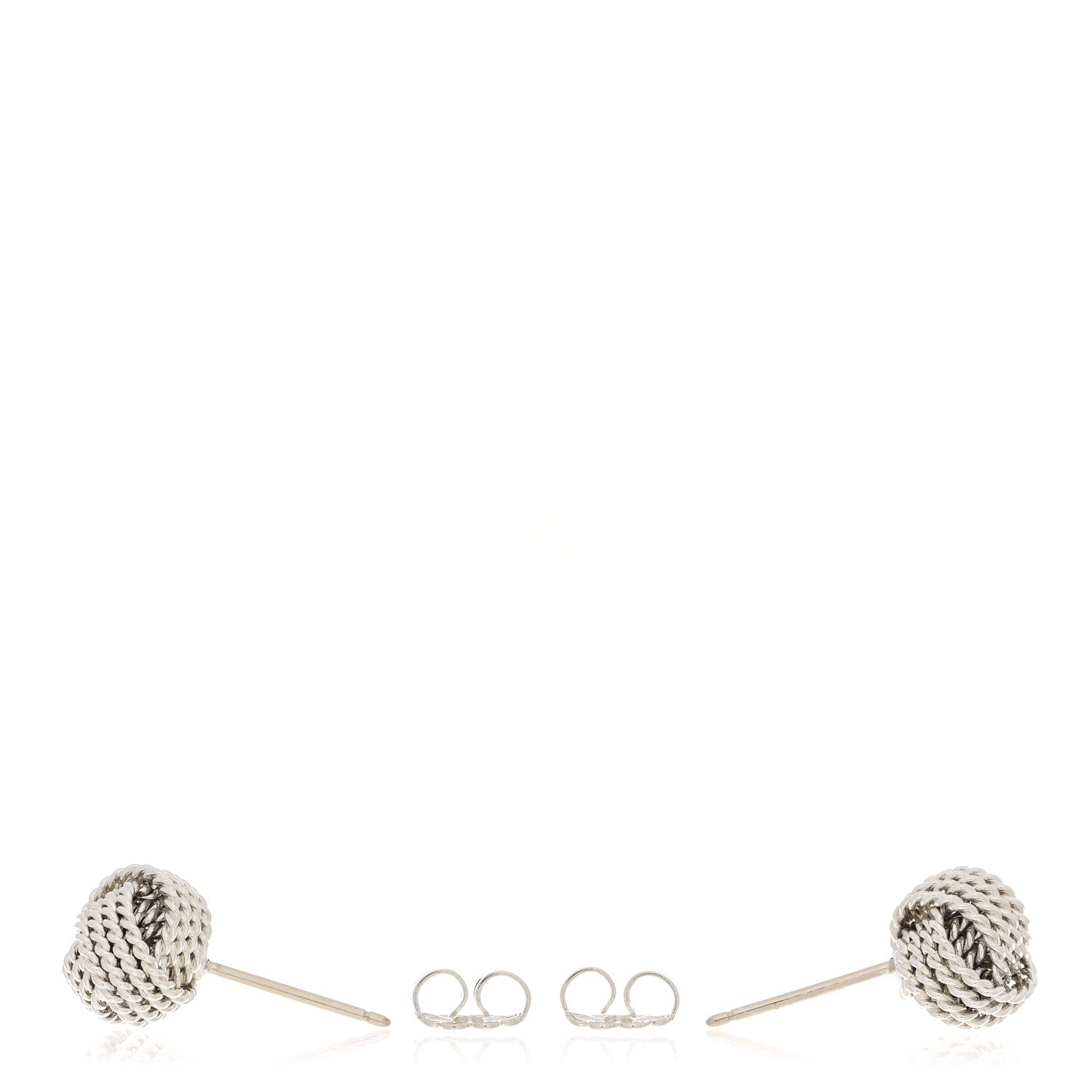 Tiffany Sterling Silver Twist Knot Earrings 3 of 4