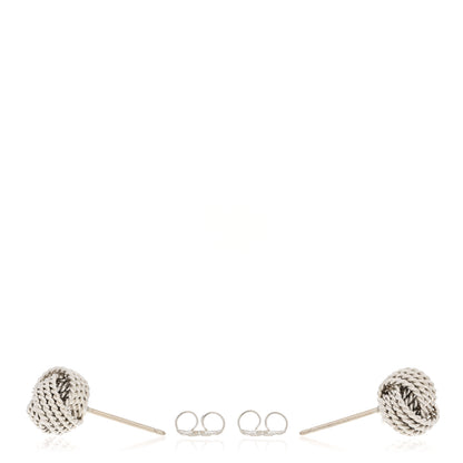 Tiffany Sterling Silver Twist Knot Earrings 3 of 4