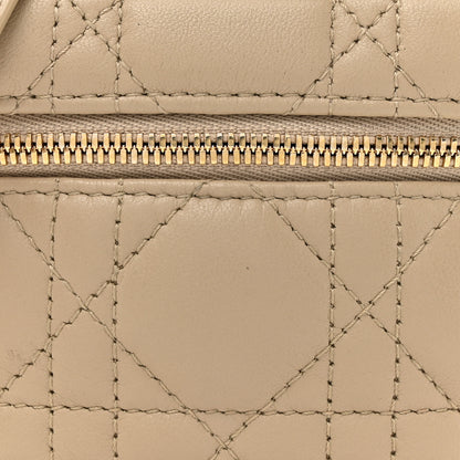Christian Dior Lambskin Cannage Micro Lady Dior Vanity Case Beige 8 of 12