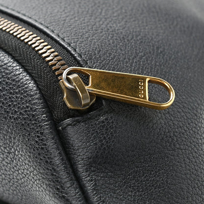 Gucci Grained Calfskin Logo Belt Bag Black 10 of 11