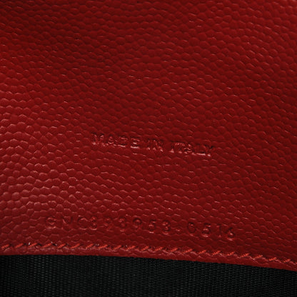 Saint Laurent Grain De Poudre Matelasse Chevron Monogram Envelope Chain Wallet New Red 6 of 6