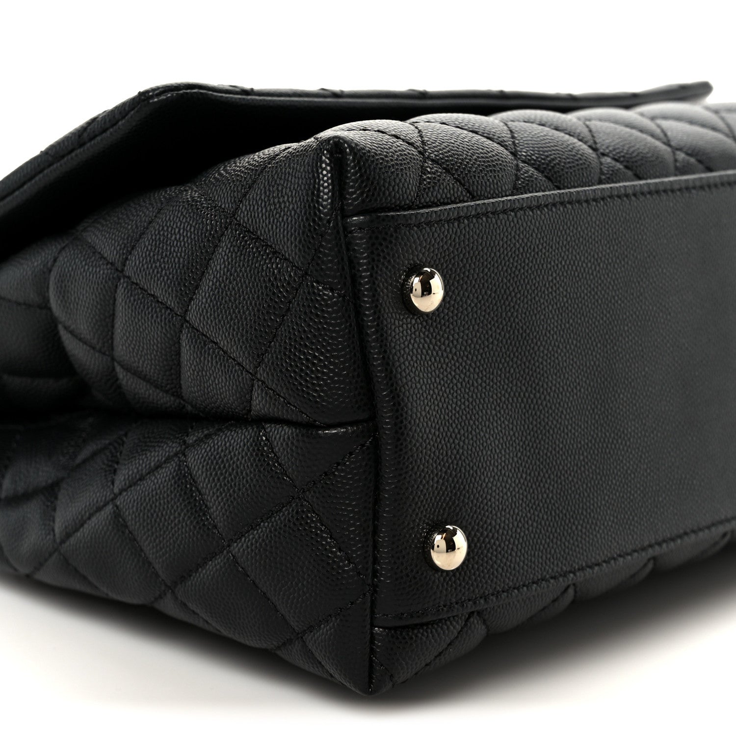 Chanel Caviar Quilted Small Coco Handle Flap Black 10 of 12