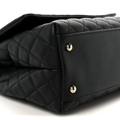 Chanel Caviar Quilted Small Coco Handle Flap Black 10 of 12