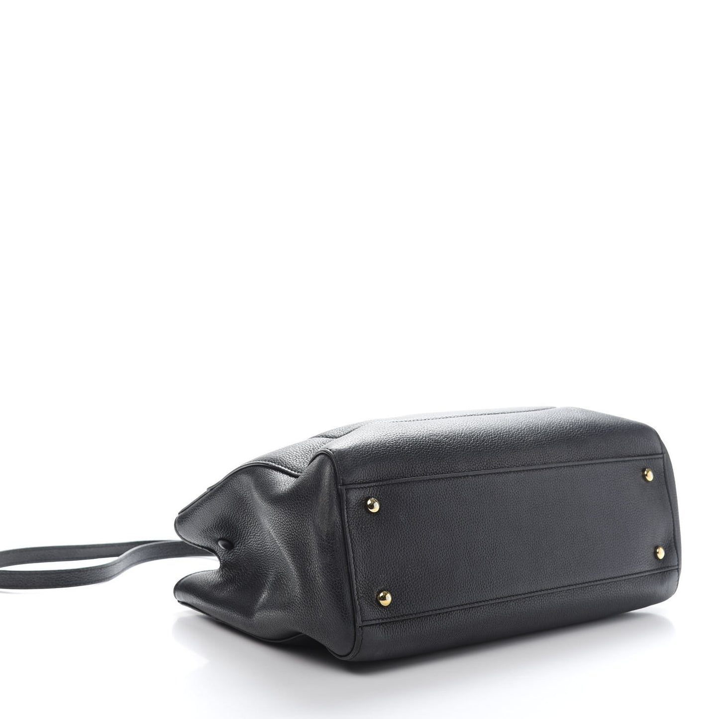 Grained Calfskin Small Neo Executive Shopper Tote Black