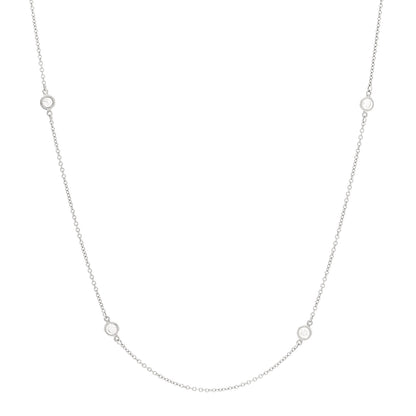 Tiffany Platinum Elsa Peretti Diamonds by the Yard 6 Station Necklace 1 of 4