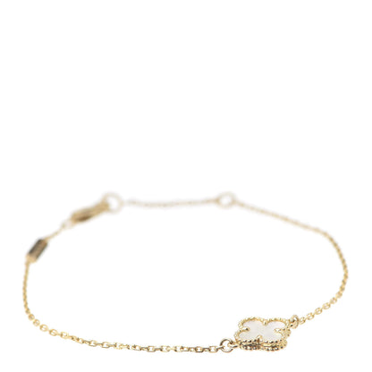 Van Cleef & Arpels 18K Yellow Gold Mother of Pearl Sweet Alhambra Bracelet 1 of 7