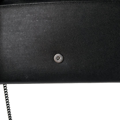 Saint Laurent Grain De Poudre Medium Classic Monogram Kate Satchel Black 12 of 13