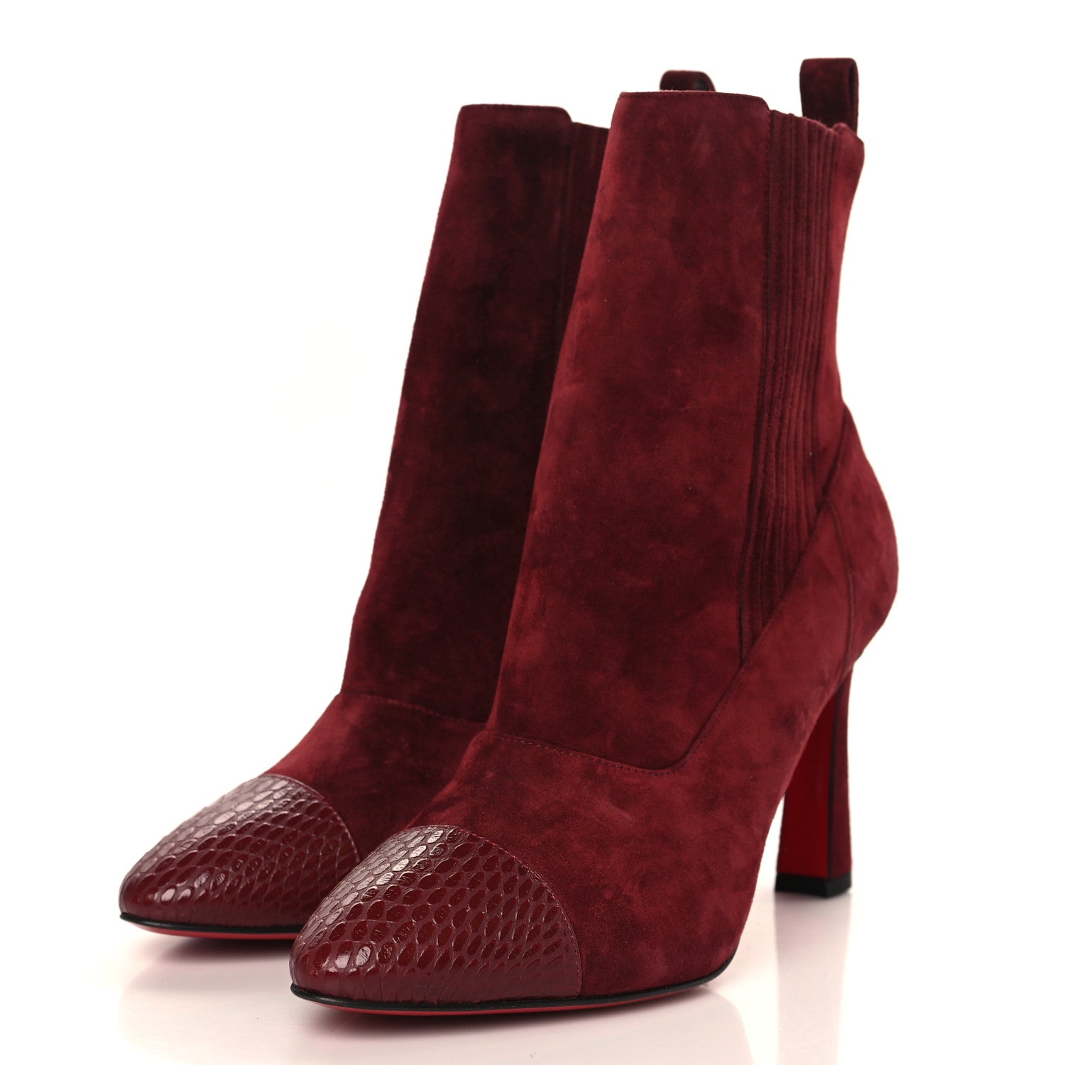 Christian Louboutin Veau Velours Calfskin Jurassic Me In The 90s 85 Ankle Boots 37 Tanin 3 of 7