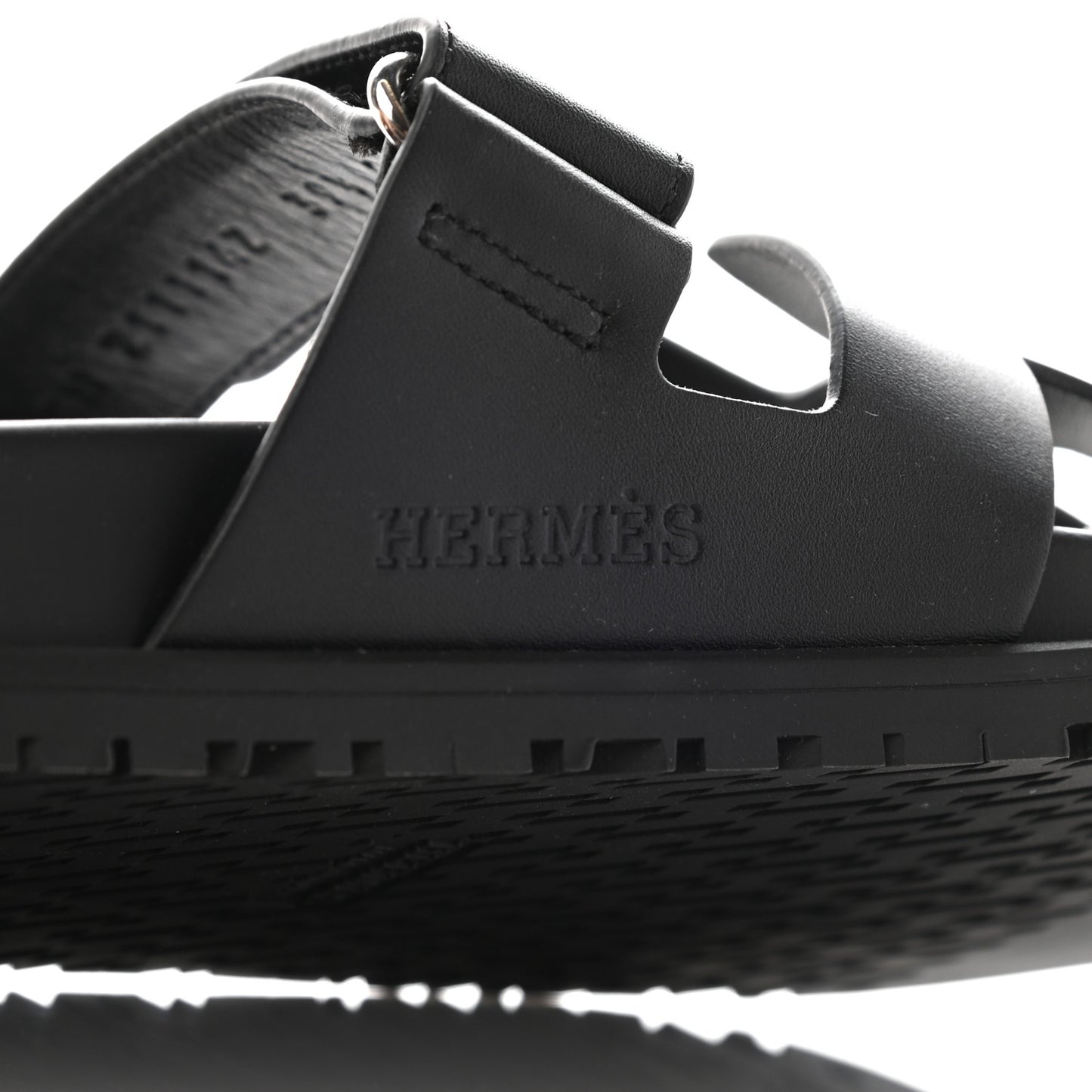 Calfskin Womens Chypre Sandals 39.5 Black