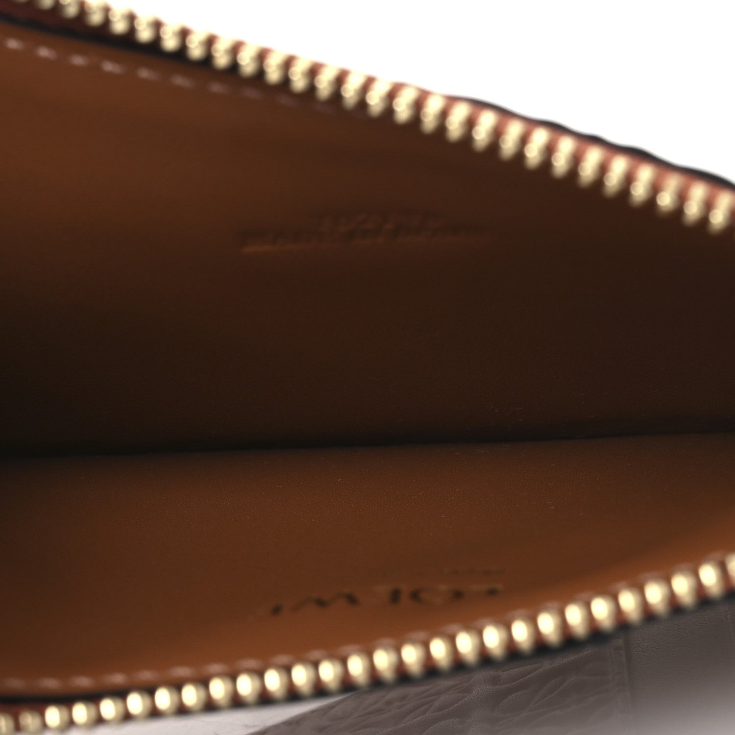 Loewe Calfskin Embossed Repeat Coin Card Holder Tan 5 of 9