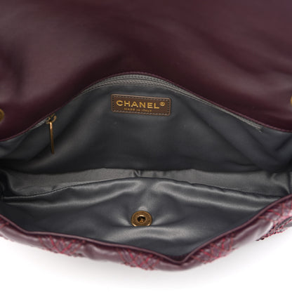 Chanel Calfskin Quilted Stitch Flap Plum 5 of 10