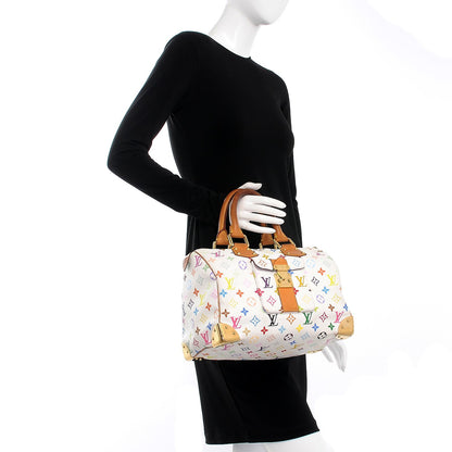 Louis Vuitton Monogram Multicolor Speedy 30 White 2 of 16