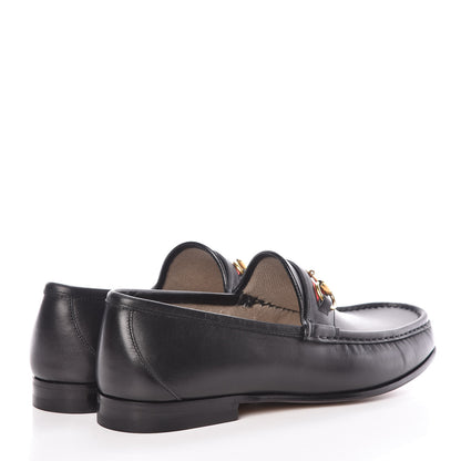 Gucci Calfskin Cirano Lux Web Mens 1953 Horsebit Loafers 8.5 Black 4 of 12