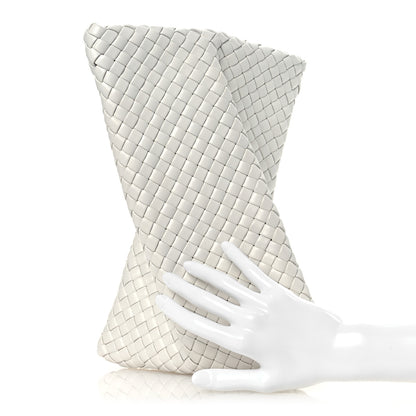 Bottega Veneta Nappa Intrecciato Crisscross Clutch Chalk 2 of 7