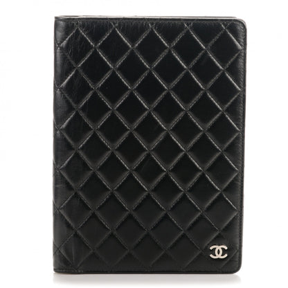 Chanel Lambskin Quilted Large Agenda Cover Black 1 of 8