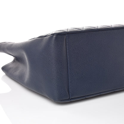 Chanel Caviar Quilted Grand Shopping Tote GST Dark Navy Blue 5 of 9