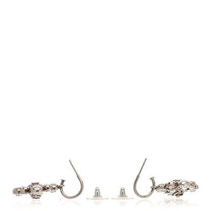Chanel Crystal CC Dangle Earrings Silver 3 of 5