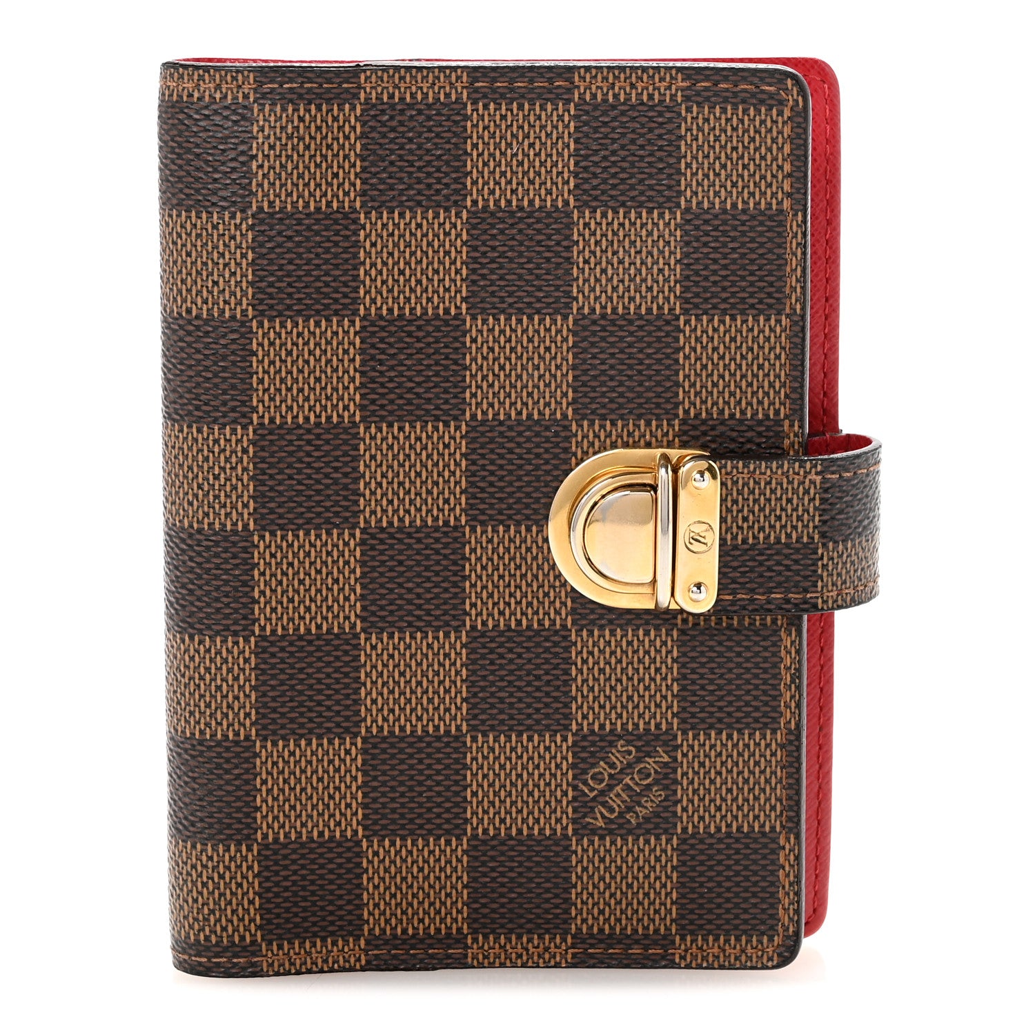 Louis Vuitton Damier Ebene Koala Small Ring Agenda Cover Red 1 of 6