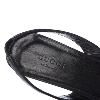Gucci Calfskin Arielle Round Toe Pumps 37.5 Black 6 of 8