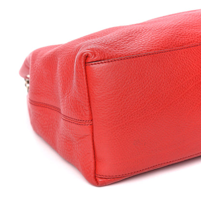 Gucci Pebbled Calfskin Medium Soho Chain Shoulder Bag Tabasco Red 5 of 9