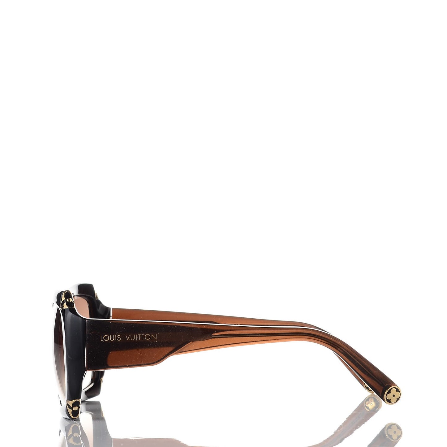 Hortensia Cat Eye Sunglasses Z0366W Brown Glitter