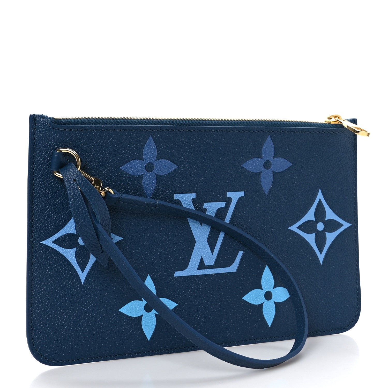 Louis Vuitton Empreinte Monogram Giant Neverfull MM Pochette Degrade Bleu 3 of 6